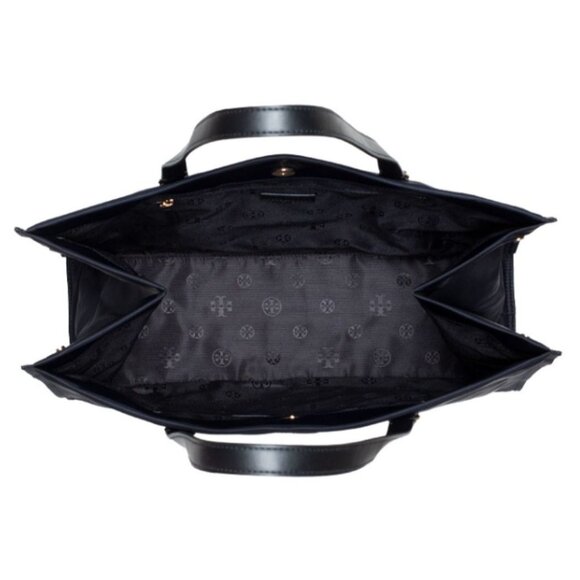 Tory Burch (136144) Navy Ella Large Nylon Tote Bag Purse Shoulder Handbag - Picture 4 of 5